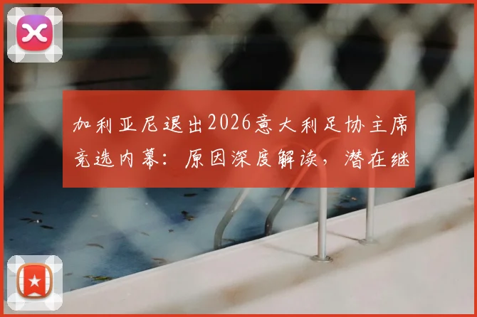 加利亚尼退出2026意大利足协主席竞选内幕：原因深度解读，潜在继任者分析与未来足坛格局影响